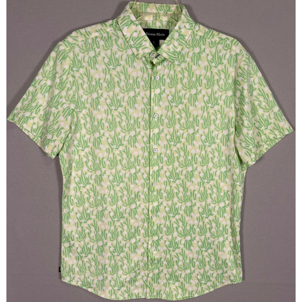 NWOT Mizzen + Main Shirt Mens M Cactus Print AOP Performance Shirt